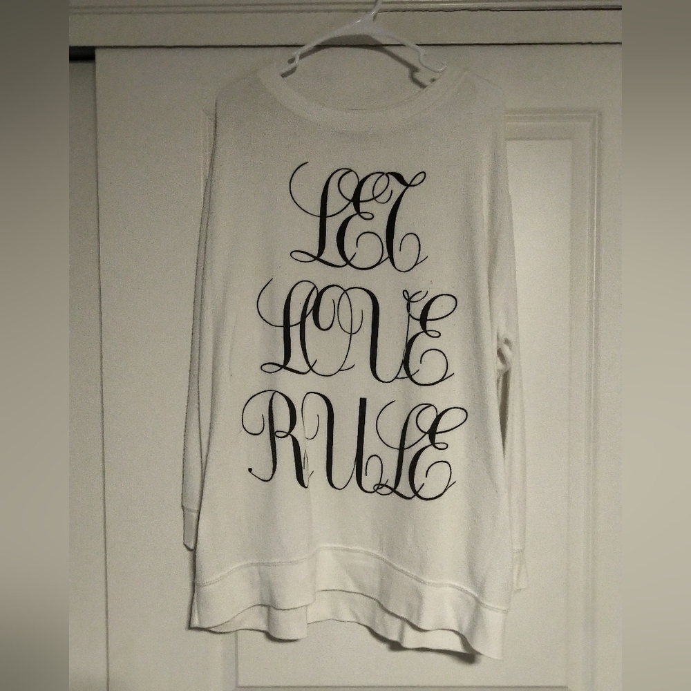 Wildfox Oversized White Sweatshirt